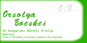 orsolya bocskei business card